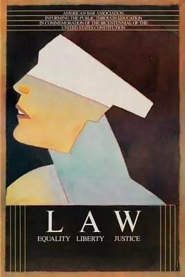 Original Vintage Poster Law Milton Glaser American Bar Association 1987 • $250