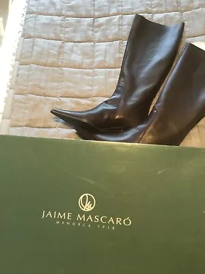 Jaime Mascaro Brown Leather Knee Length Boots • £90