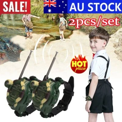 $18.56 • Buy 2x Children Kids Two-Way Walkie Talkie Watches Radio Outdoor Interphone Toy #T