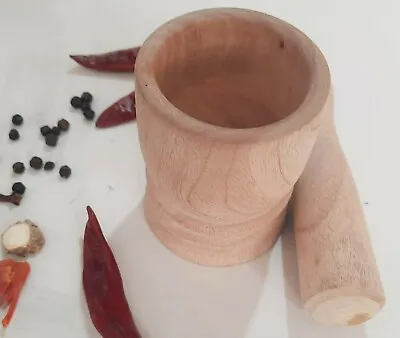 Motar And Pestle |Wooden| Eco Friendly| Handmade Mixing & Grinding • $25