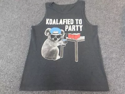 Koala Beer Pong Mens Shirt Medium Gray Tank Top Cool Funny Graphic • $3.75