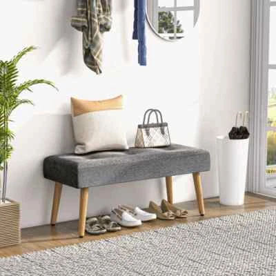 £48.99 • Buy Multipurpose Bed End Bench Ottoman Footstool Tufted Upholstered Entryway Bedroom