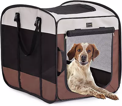 Dog Kennels And Crates For Medium Dogs Portable Pop Up Indoor Pet Cage With Stu • $55.21