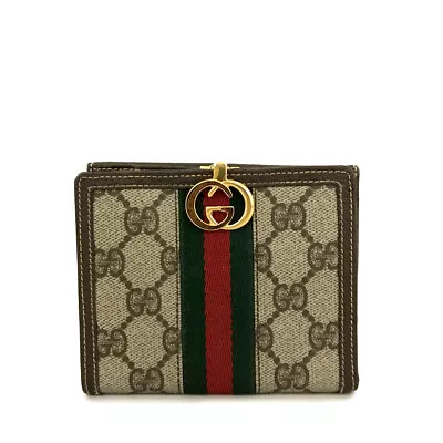 OLD GUCCI Interlocking G GG Logo PVC Bifold Wallet/3Y0075 • $2.25