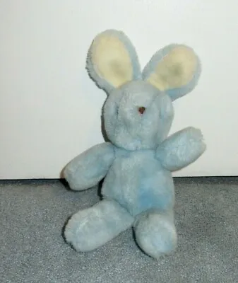 11  Gund Vintage 1982 Rare Plush Blue Bunny Rabbit White Ears And Tail • $15