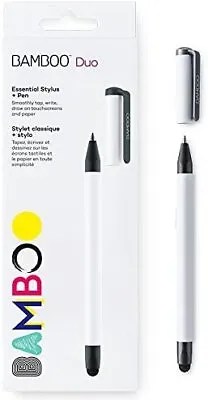 Wacom Stylus Touch Pen Bamboo Duo Stylus White Two Nibs • $29.99