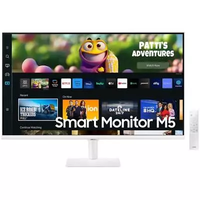 Samsung M5 27  Full HD Smart Monitor With Smart TV Experience - White Color • $350.20