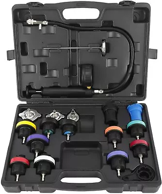 $61.03 • Buy Radiator Pressure Tester Kit 18Pc Coolant Vacuum Pump Leak Detect Cooling System