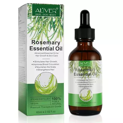 Rosemary Essential Oil Hair Loss Hair Growth & Skin Care 100% Natural Pure 60ml • £6.99