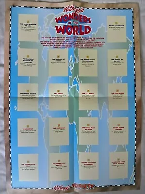 £7.99 • Buy Kelloggs Cereal Trade Cards: Wonders Of The World Empty Unused Wallchart Poster