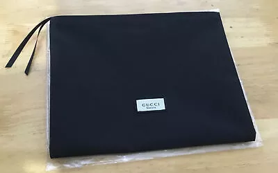 £6.99 • Buy GUCCI Beauty Large Female Sating Black Pouch Makeup Travel Bag BrandNew