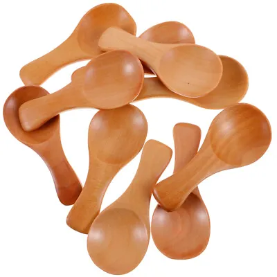 10pcs Reusable Wood Spoons Tea Scoops Tiny Scoops Wooden Spoons • $11.75