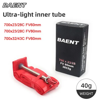 BAENT Ultralight Bicycle TPU Inner Tube Road Bike Inner Tube 700x23/28 700x32/43 • $7.69