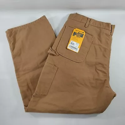 Carhartt Loose Fit Washed Duck Flannel Lined Utility Work Pants Mens Size 42x30 • $47.97