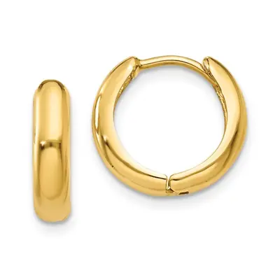10K Real Gold Huggies Earrings Women/Girls/Mens/Boys Hoops Classic Earrings New  • $129.99