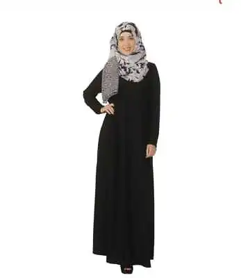 $50 • Buy New Pintuck Black Abaya Burqa Hijab Muslim Islamic Women Dress Gown Jilbab