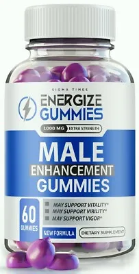 Energize Male Gummies Gummy For Men To Help With Vitality And Virility 60ct • $34.95