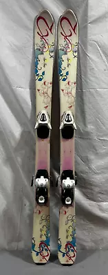 K2 Luv Bug 124cm Girls All-Mountain Skis Salomon C5 Bindings CLEAN Fast Shipping • $64.95