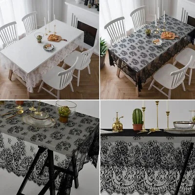 Lace Table Cloth Cover Coffee Tablecloth Covers Wedding Home Dinner Party Decor • $18.69