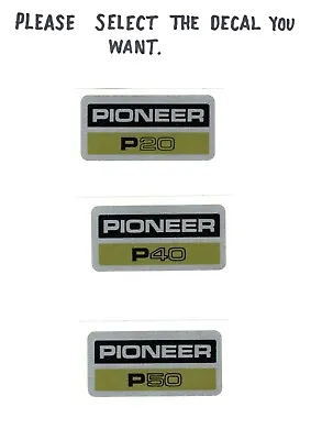  Pioneer P20 P40 & P50 Vintage Chainsaw Repro Decals • $4.50