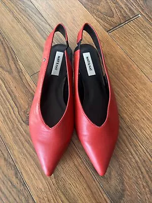 Matt And Nat Women’s Red Sling Back Shoes Flats Size 10 41 Brand New Vegan • $25.76