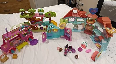 Littlest Pet Shop Giant Bundle (Treehouse VetsMotorbikeBus Etc) • £99.99