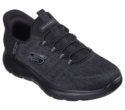 Skechers Wide Black Slip Ins Shoes Men Slip On Comfort Casual Memory Foam 232469 • $75.99