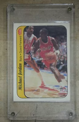 1986-87 Fleer Michael Jordan Rookie Card Sticker RC 8 OF 11 HOF Chicago Bulls A • $649.95