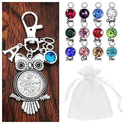 16th 18th 21st BIRTHDAY GIFTSLUCKY SIXPENCE OWL 40th 50th 60th BIRTHSTONE Gift • £3.95