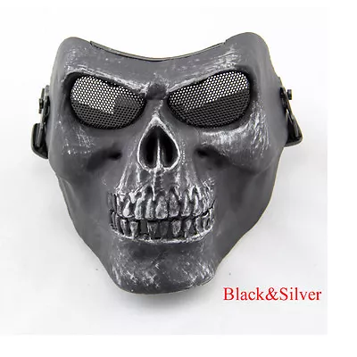 Men Women Halloween Party Cosplay Scary Skull Face Mask Motorcycle Hunting Mask • $11.78