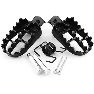 Pair Universal Motorcycle Bike Wide Foot Pegs Footpegs Rear Set Pedals Racing US • $17.98