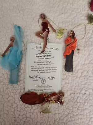 (LOT OF 4) The Glamorous Miss Monroe Ornaments Bradford Editions W/ COA • $55