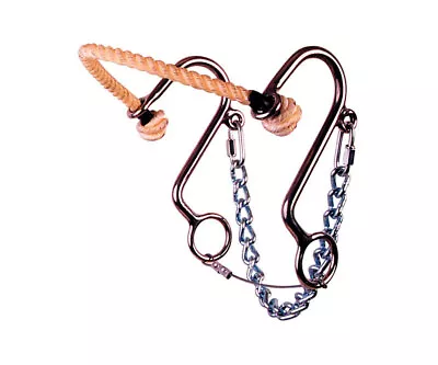 REINSMAN 964 Little S 6  Cheeks Rope Nose Stage B Steel Hackamore Bit For Horse • $89.99