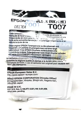 £34.34 • Buy Epson T007 Cartridge Original Black Stylus Photo 790/870/ 890/895/1290 [No