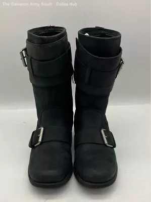 UGG Black Nubuck Buckle Calf Chancey Women Boots Size US 5.5 • $9.99