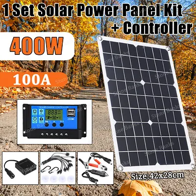 400W Watt Flexible Solar Panel 12V Mono Home RV Rooftop Camping Off-Grid Power • $42.99