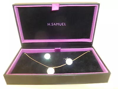 Lovely Jewellery Set From H. Samuel - Ear-rings And Silver Chain Pendant  • £9.99