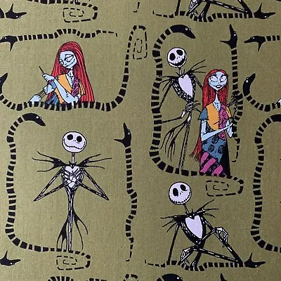 Fq Disney Nightmare Before Christmas Jack Skellington Sally Character Fabric • £4.50