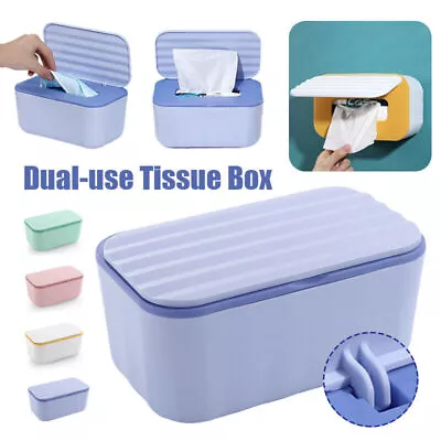 Wipes Dispenser Box Baby Wet Wipes Holder Home Tissue Storage Case With Lid Home • £6.59