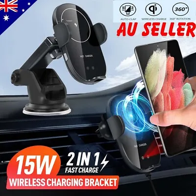 $18.99 • Buy Automatic Clamping Wireless Car Charger Vent Mount Phone Charging Holder Dock