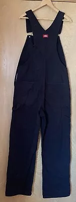 Dickies Durable Bib Overalls Denim Jeans Black Men's 32x32 Carpenter Pants • $55