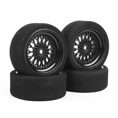 4Pcs On-road Foam Tires&Wheel Rims 12mm Hex For HSP HPI RC 1/10 Scale Racing Car • $21.15