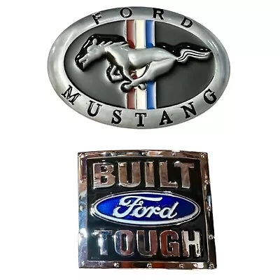 Ford Mustang Truck Built Ford Tough 5.0 Set Of 2 Belt Buckles • $14.24