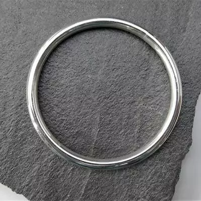 Heavy 14 Gauge Thick Chunky Solid Sterling Silver Round Bracelet Women Bangle • $16.99