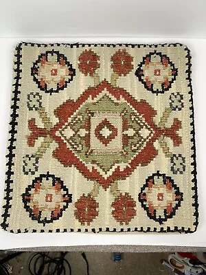 Vintage Pottery Barn Kilim Pillow Cover Wool Southwestern Tribal  18” Square • $34.95