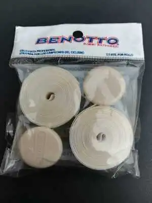 $24.99 • Buy 1 BENOTTO SMOOTH WHITE Handlebar Tape Cello Bar Pack Vintage Bicycle New 