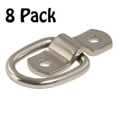 Stainless Steel D-ring Tiedown Anchors 3500 Lb. Capacity Tie Downs 8-Pack • $26.99