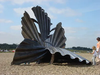 Photo 6x4 The Scallop Aldeburgh The Scallop Sculpture By Maggi Hambling E C2008 • £2