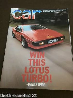 Car Magazine - Lotus Turbo - Nov 1981 • £7.99