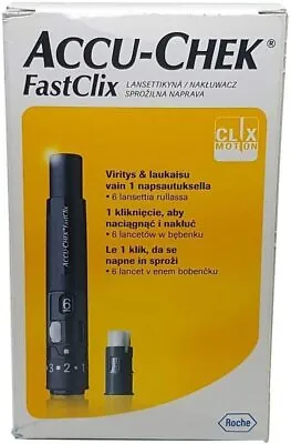 Accu Chek Fastclix Finger Pricked Lancing Device + 6 Lancets • £14.45